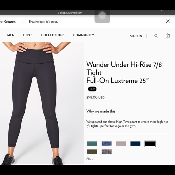 lululemon athletica Pants - Lululemon black wunder under leggings size 2